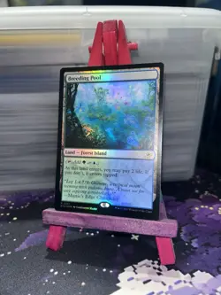 Magic The Gathering MTG Breeding Pool Edge Of Eternities Foil Rare Shock Land - Image 2