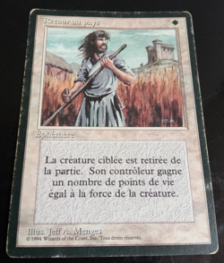 Retour au pays / Swords to Plowshares FBB Black Borders FRENCH HP magic mtg - Image 1