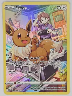 Eevee TG11/TG30 Holo Brilliant Stars Trainer Gallery Pokemon Card LP - Image 1