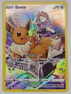 Eevee TG11/TG30 Holo Brilliant Stars Trainer Gallery Pokemon LP Card - Image 1