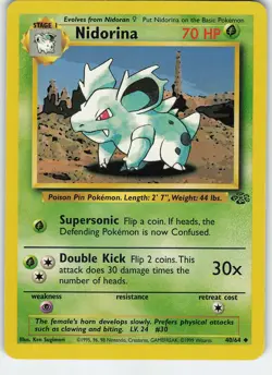 Nidorina 40/64 Jungle Uncommon Unlimited LP/MP Pokemon TCG - Image 1