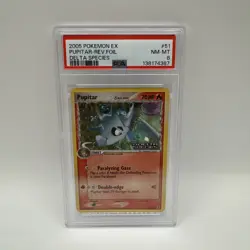 2005 POKEMON EX DELTA SPECIES #51 PUPITAR-REVERSE FOIL PSA 8 - Image 1