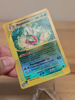 2002 E-Reader Expedition Meganium Reverse Holo Rare 2002 54/165 Starter Grass - Image 3