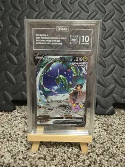 Pokemon Rayquaza V Evolving Skies Full Alt Art #194 TAG 10 Gem Mint - Image 1
