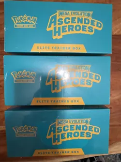 Ascended Heroes ETB Pokemon Scarlet & Violet Era Mega Evolution Lot Of 3 Sealed - Image 2