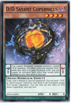 Yugioh - D/D Savant Copernicus SDPD-EN003 1st Edition - Structure Deck: Pendulum - Image 1