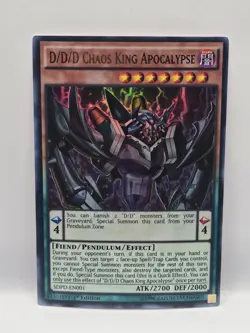 D/D/D Chaos King Apocalypse SDPD-EN001 Ultra Rare 1st Edition Yugioh TCG NM - Image 1