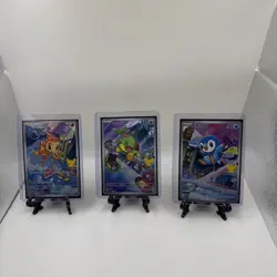 Pokemon First Partner Illustration promos x3 chimchar turtwig piplup - Image 1