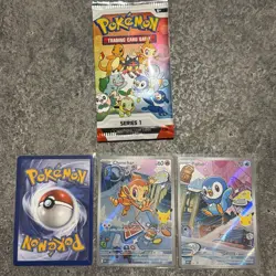 Pokemon First Partner Illustration promos x3 chimchar turtwig piplup - Image 2
