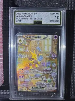 Pokemon TCG Alakazam EX Holo Card 201/165 Scarlet & Violet 151 Series - Image 1