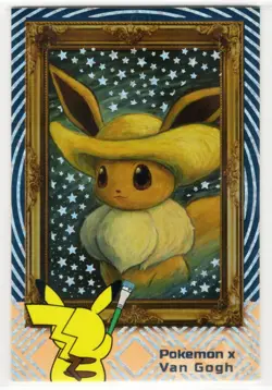 Pokemon - Electric Pikachu - Card Database- EEVEE - SILVER FOIL RARE * VAN GOGH - Image 1