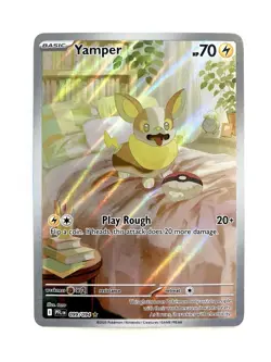 Yamper 099/094 Phantasmal Flames Illustration Rare Holo Pokemon TCG Card NM - Image 1