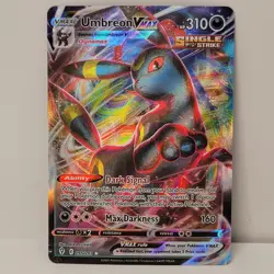 Umbreon VMAX 095/203 Played Holo SWSH07: Evolving Skies Pokemon TCG Card - Image 1