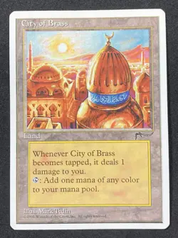 City of Brass, Chronicles, Magic the Gathering (MTG) Heavy Play - Image 1