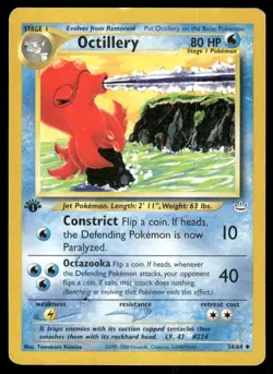 Pokemon Tcg Octillery [1st Edition] #34 Pokemon Neo Revelation MP - Image 1