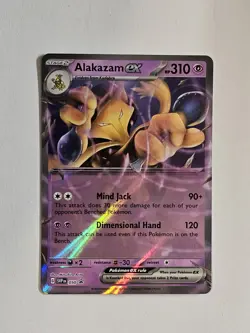 Alakazam ex (No Star Error Pattern) Pokemon BLACK STAR Promo #050 Holo 151 ✨MINT - Image 3