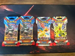 Pokemon TCG Obsidian Flames Sleeved Booster Pack Lot Of 4 - Image 1