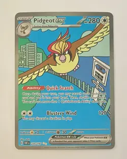 Pidgeot ex 225/197 Obsidian Flames SIR Special Illustration Rare Pokemon TCG NM - Image 1