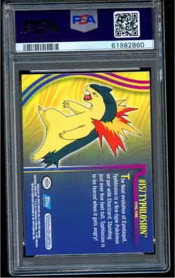 2001 TOPPS POKEMON JOHTO SERIES 1 #157 TYPHLOSION SERIES 1 PSA 7 - Image 2