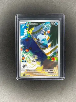 Oshawott Illustration Rare Water Holo SV White Flare #105/086 Pokemon TCG NM - Image 1
