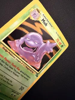 Pokemon Muk Holo 13/62 Fossil Set 1999 WOTC Vintage MP Crease - Image 3
