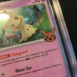 2024 POKEMON TRICK OR TRADE #037 MIMIKYU TAG 9 FART SWIRL - Image 2