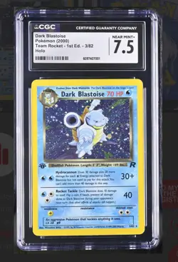 Dark Blastoise 3/82 1st Edition Holo CGC 7.5 Near Mint - Pokemon Team Rocket’s - Image 1