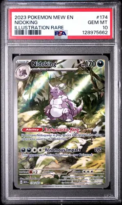 2023 Pokemon 151 TCG Nidoking Illustration Rare 174/165 PSA 10 English - Image 1