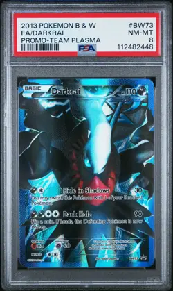 2013 POKEMON BLACK STAR PROMO DARKRAI #BW73 FULL ART PSA 8 NM #112482448 - Image 1