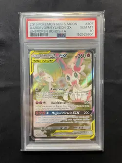 Pokemon 2019 Gardevoir & Sylveon GX 205 Alt Art Unbroken Bonds GEM MINT PSA 10 - Image 1