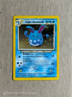 2002 Pokemon Neo Destiny Unlimited - Light Azumarill 13/105 - Holographic - WOTC - Image 1