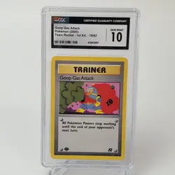 CGC 10 GEM MINT Pokemon 2000 Team Rocket 1st Edition 78/82 Goop Gas Attack Card - Image 1