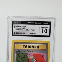 CGC 10 GEM MINT Pokemon 2000 Team Rocket 1st Edition 78/82 Goop Gas Attack Card - Image 4