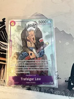 One Piece Card Game TCG - Trafalgar Law (ST10-010) Treasure Rare Card - Image 1