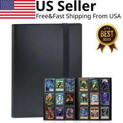 360 Card Pocket Binder with Elastic 9 Pocket Trading Cards Album Folder, Black - Image 1