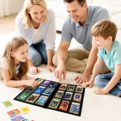 360 Card Pocket Binder with Elastic 9 Pocket Trading Cards Album Folder, Black - Image 2