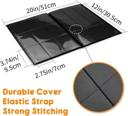 360 Card Pocket Binder with Elastic 9 Pocket Trading Cards Album Folder, Black - Image 3