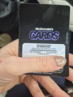 McDonalds Legendary Holographic Card #4 Order 000 Shiny Unredeemed new - Image 2