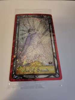 MetaZoo Seance Ten of Swords Tarot Card Full Holo Sealed NEW BIG BOX Holo - Image 1