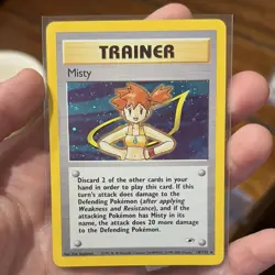 Pokemon TCG Misty Gym Heroes Holo Rare Trainer Card 18/132 English Unlimited - Image 1
