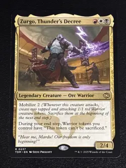 MTG Tarkir: Dragonstorm Zurgo, Thunder's Decree 0237 NM Rare - Image 1
