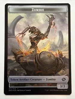 MTG The Brothers' War Powerstone / Zombie Token Foil 007/011 NM - Image 2