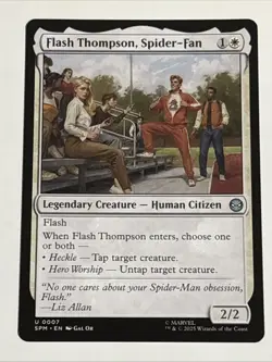 MTG Universes Beyond: Spider-man Flash Thompson, Spider-Fan 0007 NM - Image 1