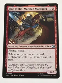MTG Universes Beyond: Spider-man Hobgoblin, Mantled Marauder 0080 NM - Image 1