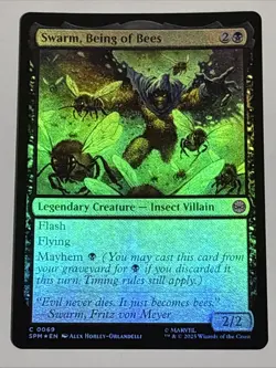 MTG Universes Beyond: Spider-man Swarm, Being of Bees Foil 0069 NM - Image 1