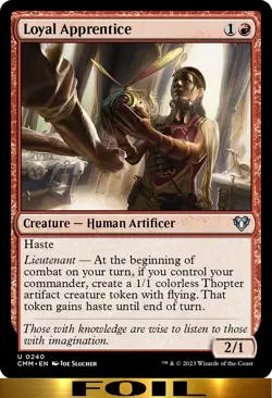 Loyal Apprentice ** FOIL ** #240 +1x Thopter Token - Commander Masters - CUC MTG - Image 1