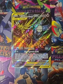 Pokemon 2019 TCG Moltres Zapdos Articuno GX Tag Team #SM210 Black Star Promo - Image 2