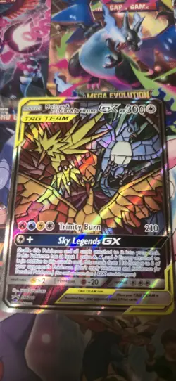 Pokemon 2019 TCG Moltres Zapdos Articuno GX Tag Team #SM210 Black Star Promo - Image 3