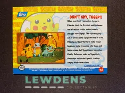 Don't Cry, Togepi! 43 1st Print Topps Pokemon First Movie Pikachu's Vacation - Image 2