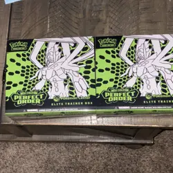 2 Pokemon Mega Evolution Perfect Order ETB Pokemon Center 2 BOXES - Image 1